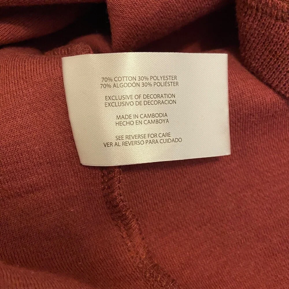 Banana Republic Red Burgundy Long Sleeve Crewneck Shirt Sweater Sz Medium